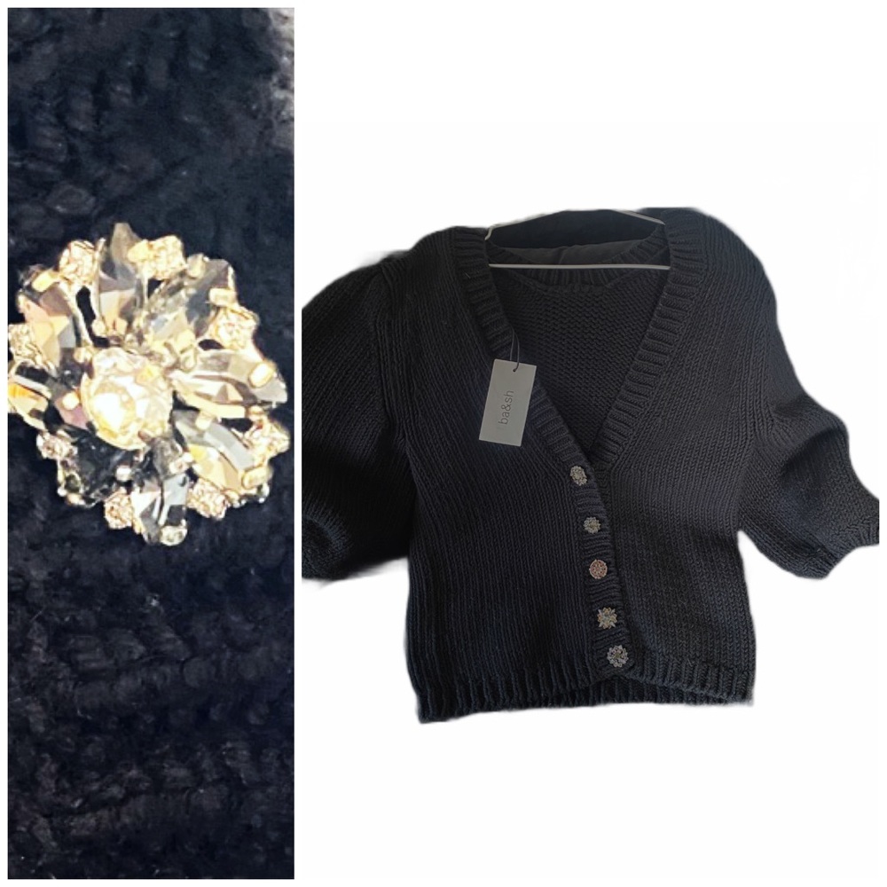 ba&sh Castille Puff Sleeve Cardigan - new!